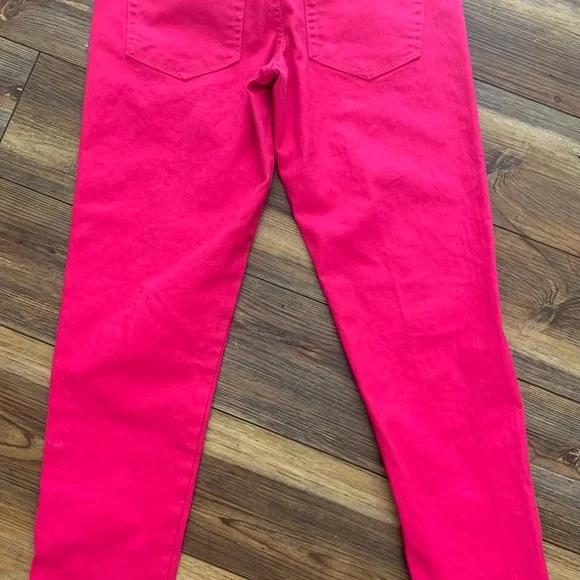 Toxic Women's Size 7 Pink Denim Ankle Zip Skinny Jeans Rave, Boho, Skater - Picture 10 of 10